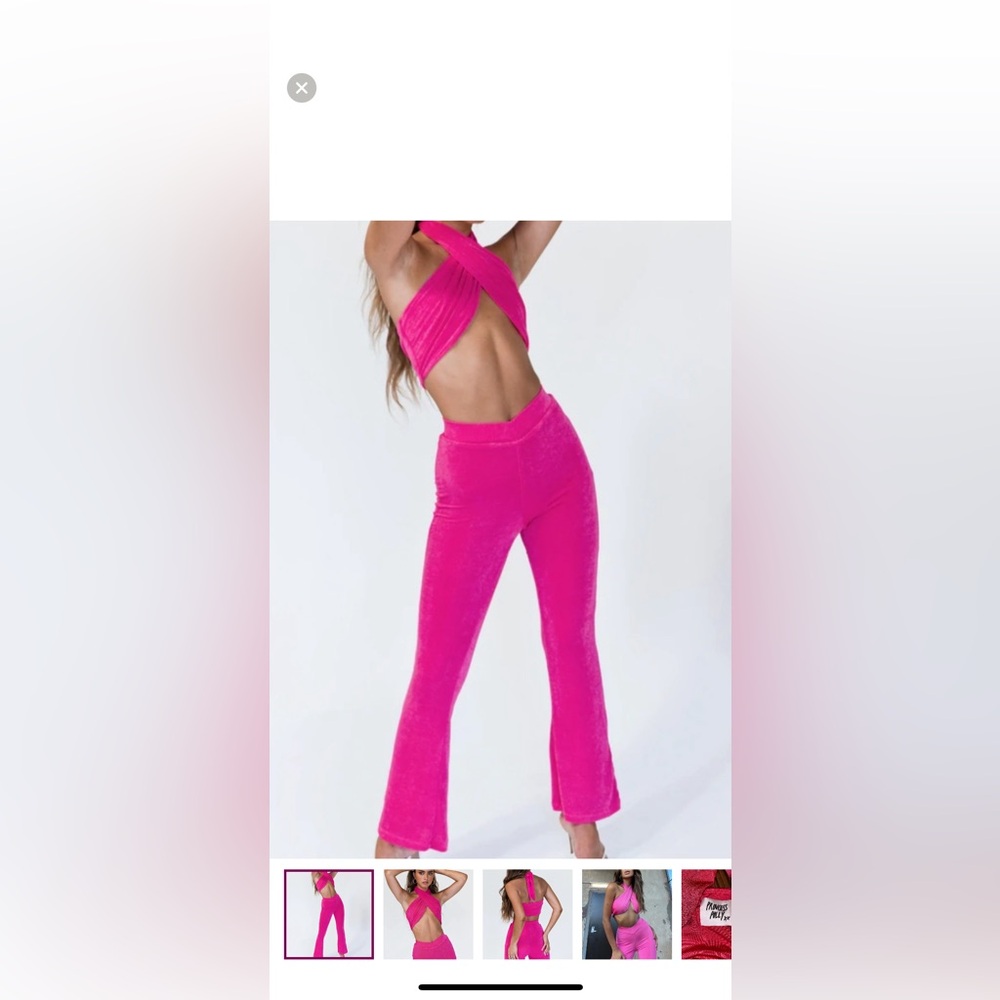 Princess polly hot pink 2 piece set